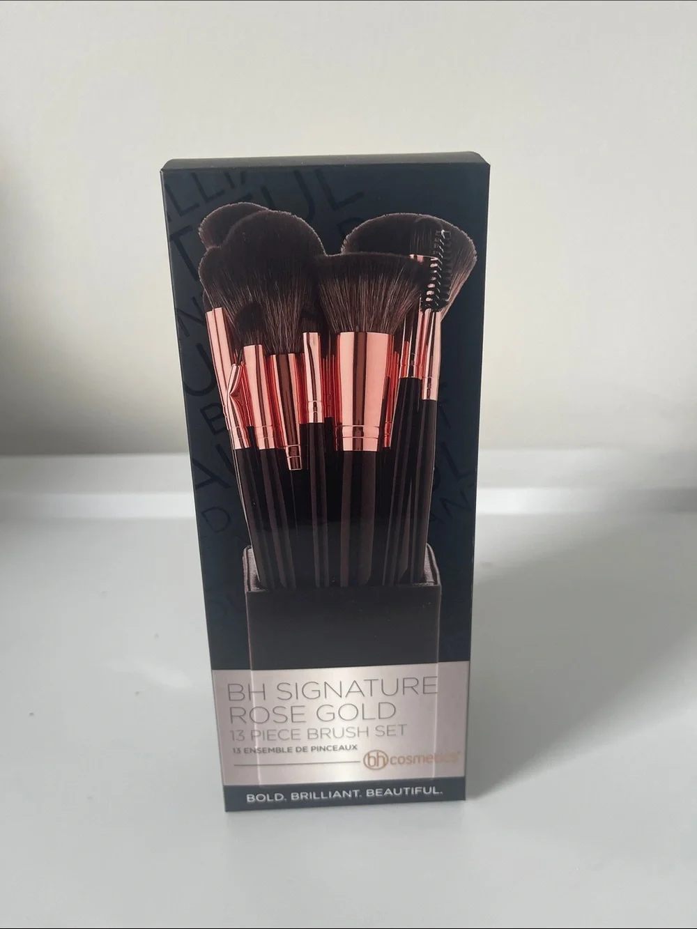 BH Cosmetics Rose Gold and Black 13-Piece Makeup Brush Set